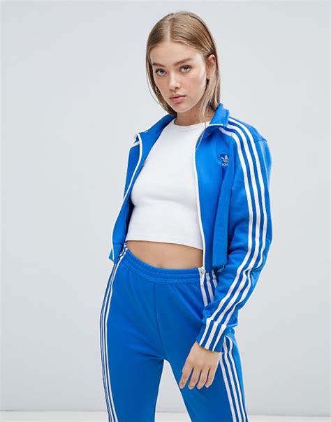 adidas slim fit jack zwart met strepen dames